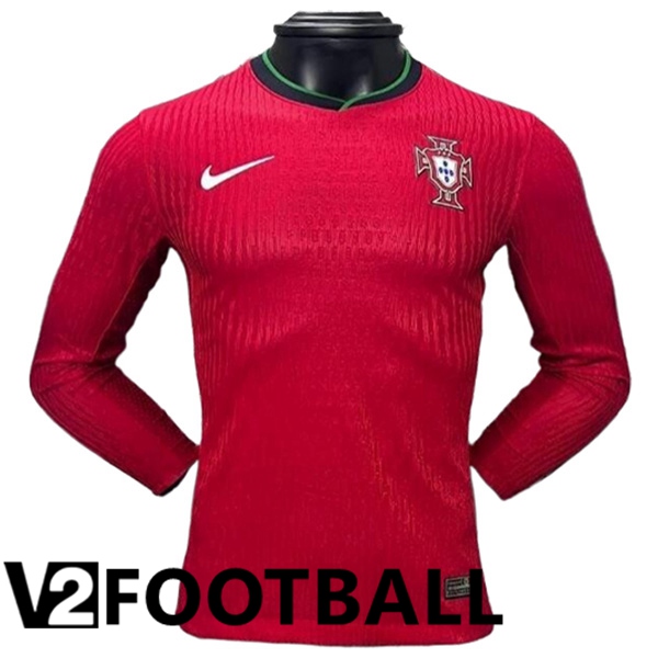 Portugal Home Soccer Shirt Long sleeve 2024/2025
