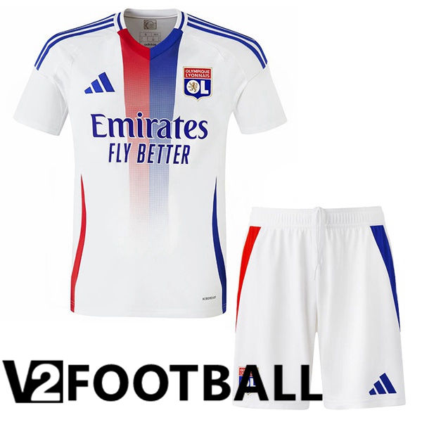 lyon OL Kids Home Soccer Shirt White 2024/2025