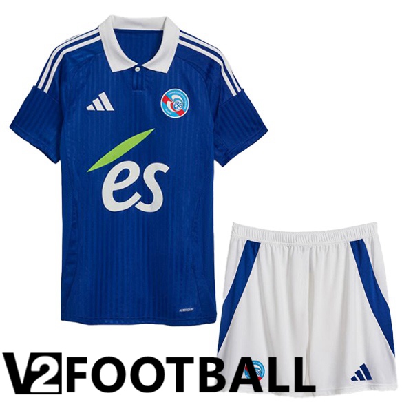 RC Strasbourg Alsace Kids Home Soccer Shirt Blue 2024/2025