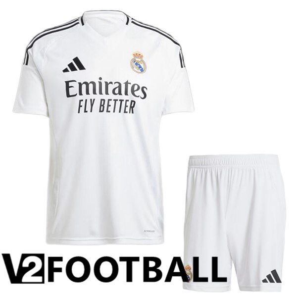 Real Madrid Kids Home Soccer Shirt White 2024/2025
