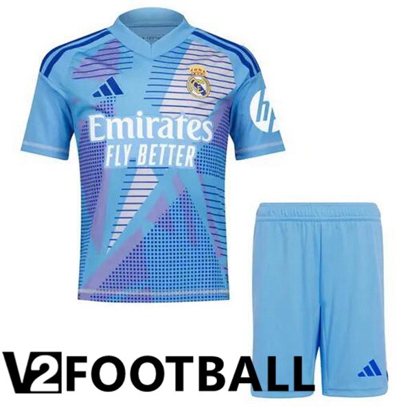 Real Madrid Kids Goalkeeper Soccer Shirt Blue 2024/2025