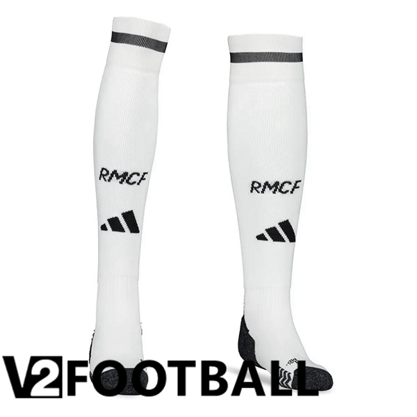 Real Madrid Home Soccer Socks White 2024/2025