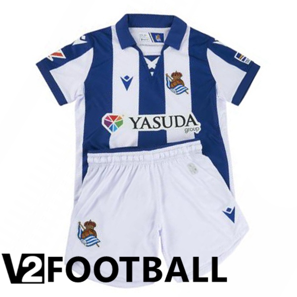 Real Sociedad Kids Home Soccer Shirt Blue 2024/2025