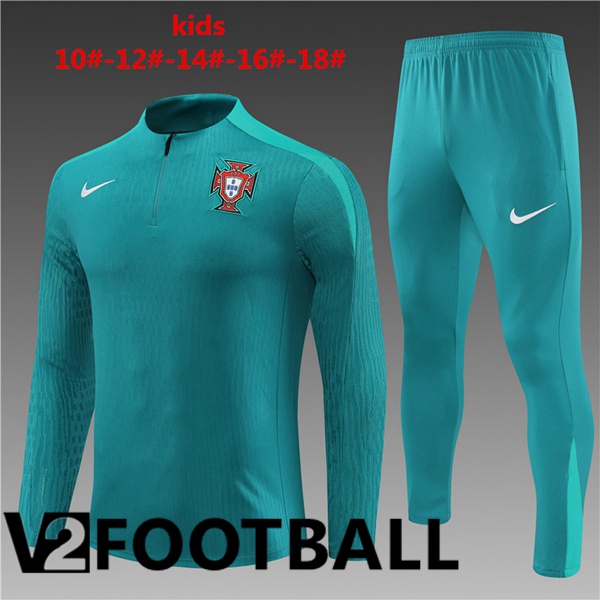 Portugal Kids kit Training Tracksuit Green 2024/2025