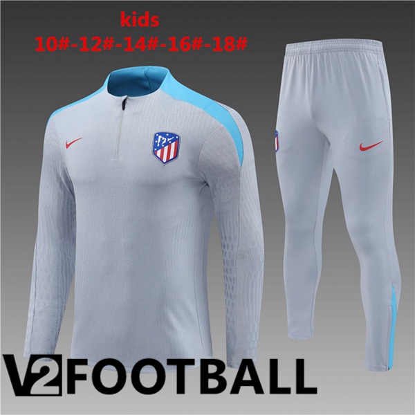 Atletico Madrid Kids kit Training Tracksuit Grey 2024/2025