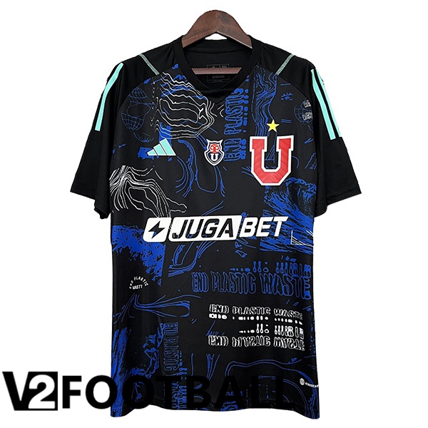 Universidad De Chile Goalkeeper Soccer Shirt Black 2024/2025