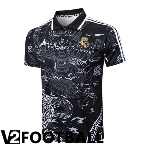 Real Madrid Soccer Polo Black 2024/2025