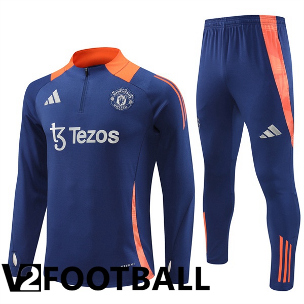 Manchester United kit Training Tracksuit Blue Royal 2024/2025