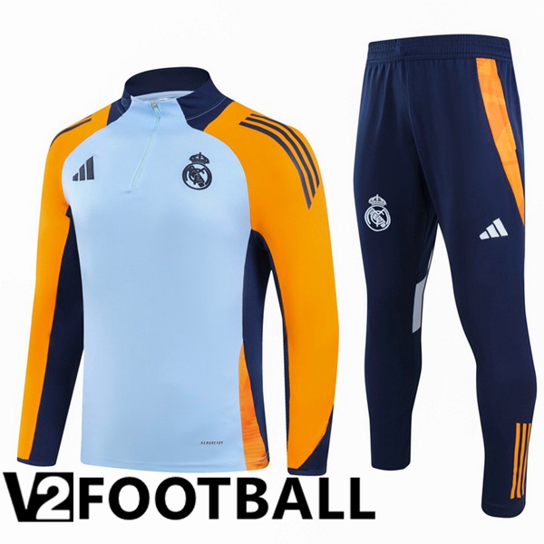 Real Madrid kit Training Tracksuit White Yellow 2024/2025