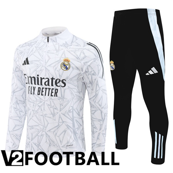 Real Madrid kit Training Tracksuit White 2024/2025