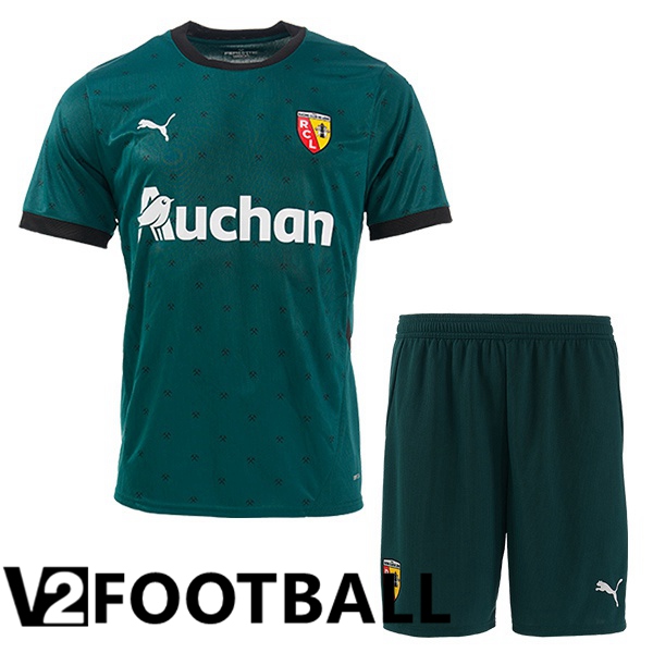 RC Lens Kids Away Soccer Shirt Green 2024/2025