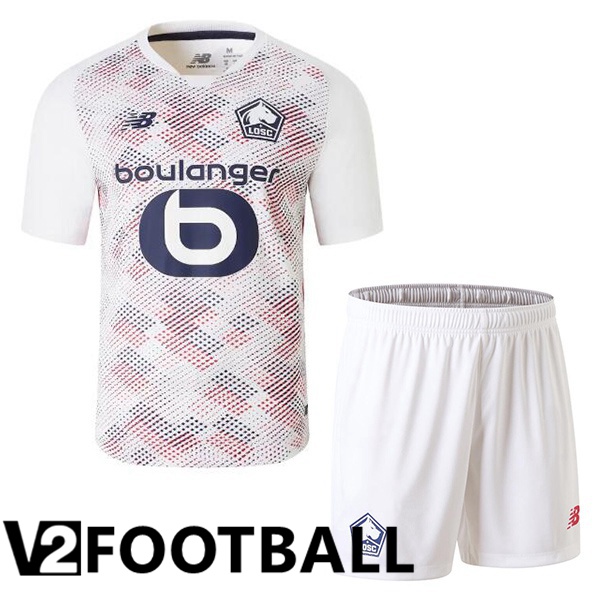 Lille OSC Kids Away Soccer Shirt White 2024/2025