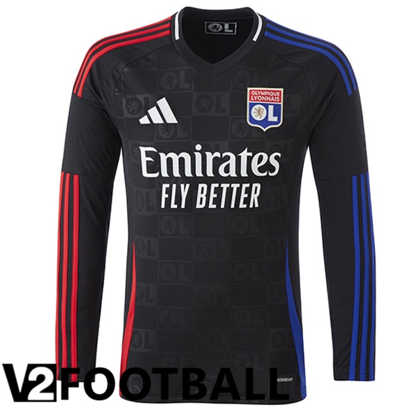 lyon Away Soccer Shirt Long sleeve 2024/2025