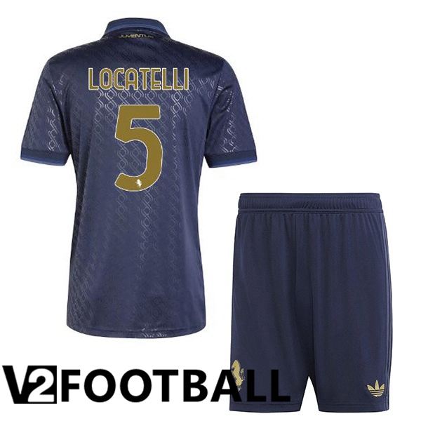 Juventus (LOCATELLI 5) Kids Third Soccer Shirt Blue Royal 2024/2025