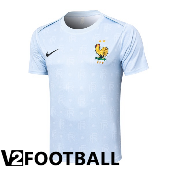 France Training T Shirt Blue 2024/2025
