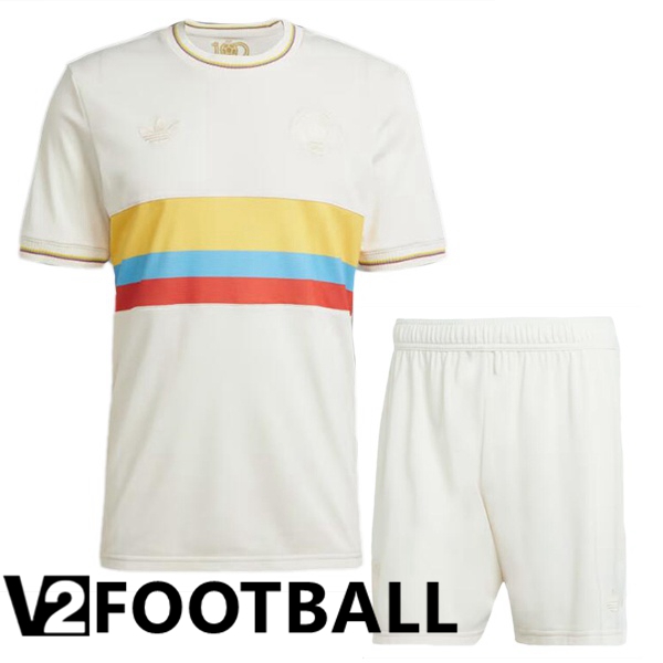 Colombia Kids Soccer Shirt 100th Anniversary Edition White 2024/2025