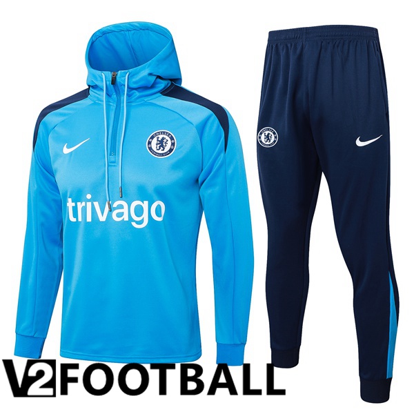 Training Tracksuit Sweatshirt Hoodie FC Chelsea Blue 2024/2025