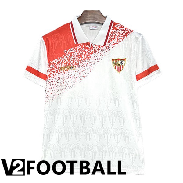 Sevilla FC Retro Home Soccer Shirt White 1993-1994