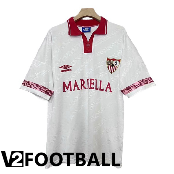 Sevilla FC Retro Home Soccer Shirt White 1994-1996