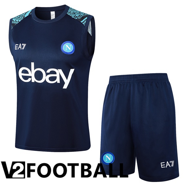 SSC Napoli Gilet Soccer + Shorts Blue Royal 2024/2025