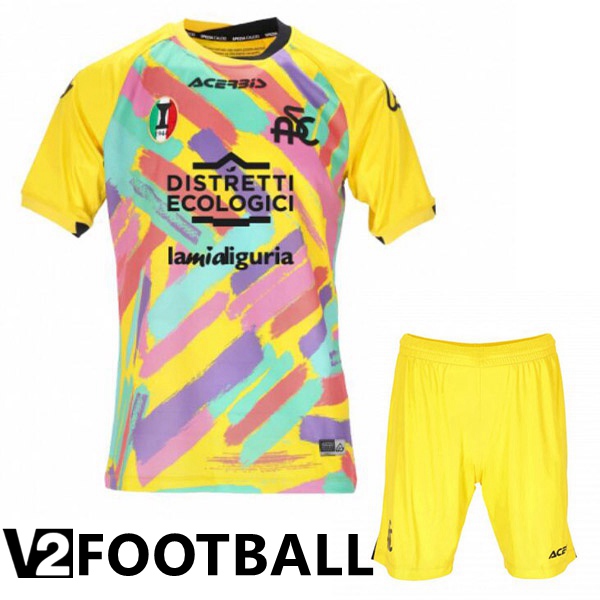 Spezia Calcio Kids Third Shirts Yellow 2022/2023
