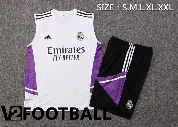 Real Madrid Football Vest + Shorts White 2022/2023
