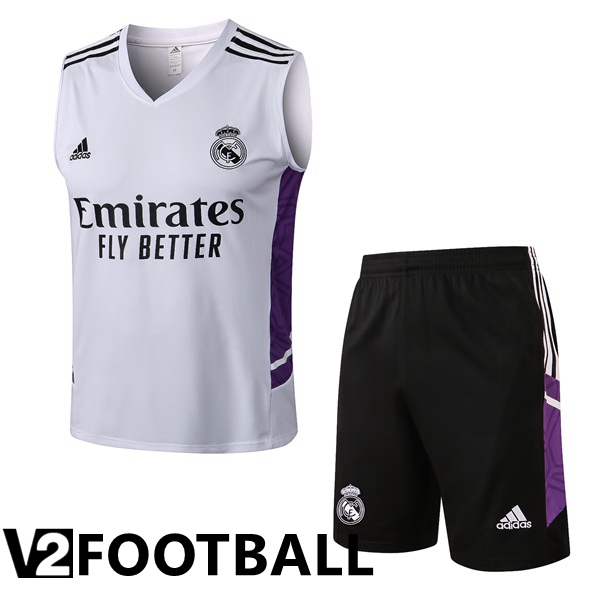 Real Madrid Football Vest + Shorts White 2022/2023