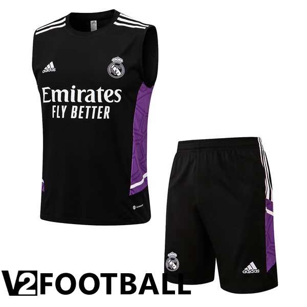 Real Madrid Football Vest + Shorts Black 2022/2023