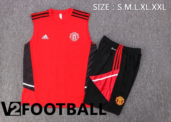 Manchester United Football Vest + Shorts Red 2022/2023