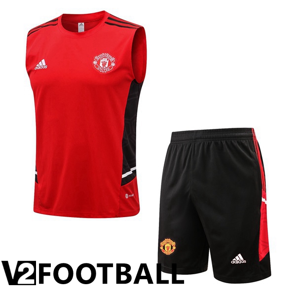 Manchester United Football Vest + Shorts Red 2022/2023