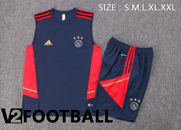 AFC Ajax Football Vest + Shorts Royal Blue 2022/2023