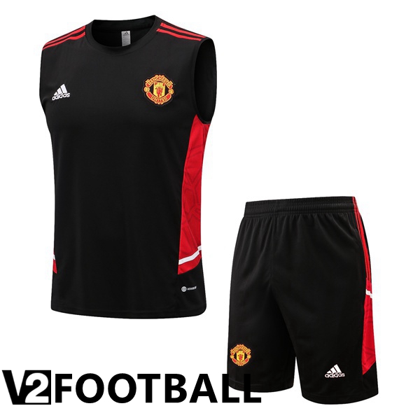 Manchester United Football Vest + Shorts Black 2022/2023