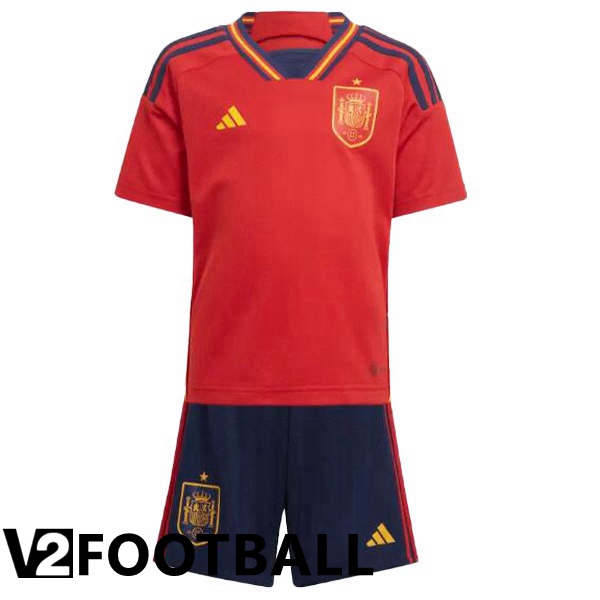 Spain Kids Home Shirts Red 2023/2023