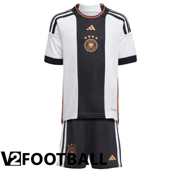 Germany Kids Home Shirts Black White 2023/2023