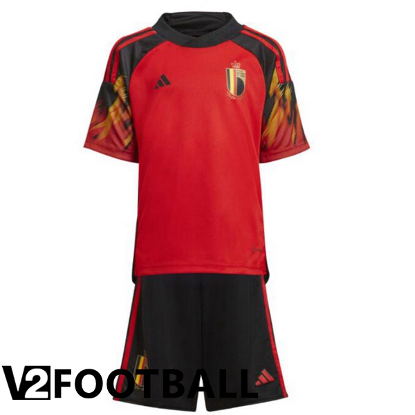 Belgium Kids Home Shirts Red 2023/2023