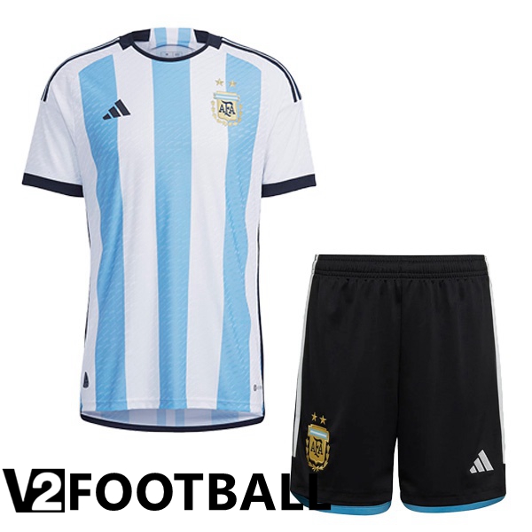 Argentina Kids Home Shirts Blue White 2023/2023