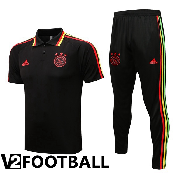 AFC Ajax Polo Shirts + Pants Black 2022/2023