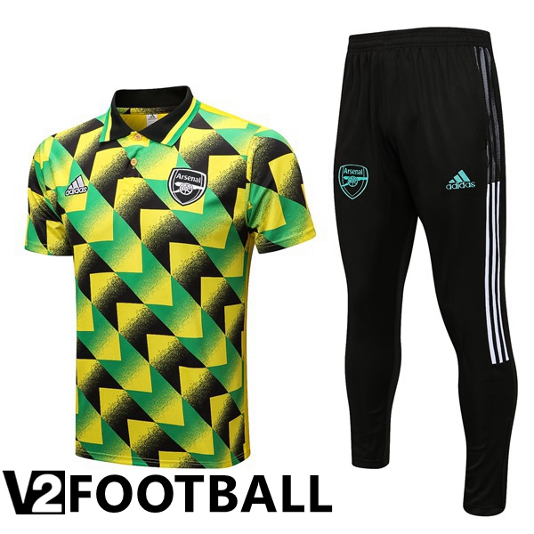 Arsenal Polo Shirts + Pants Green Black 2022/2023