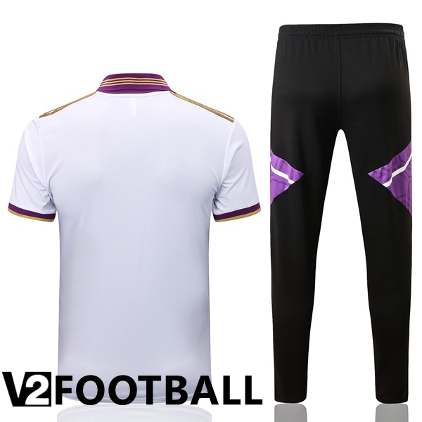 Real Madrid Polo Shirts + Pants White 2022/2023