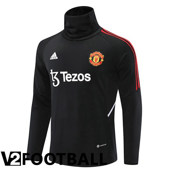 Manchester United High collar Training Sweatshirt Black 2022/2023