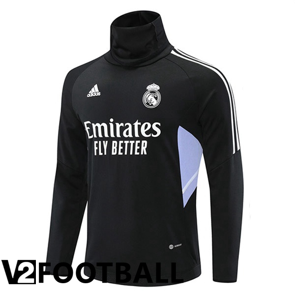 Real Madrid High collar Training Sweatshirt Black 2022/2023