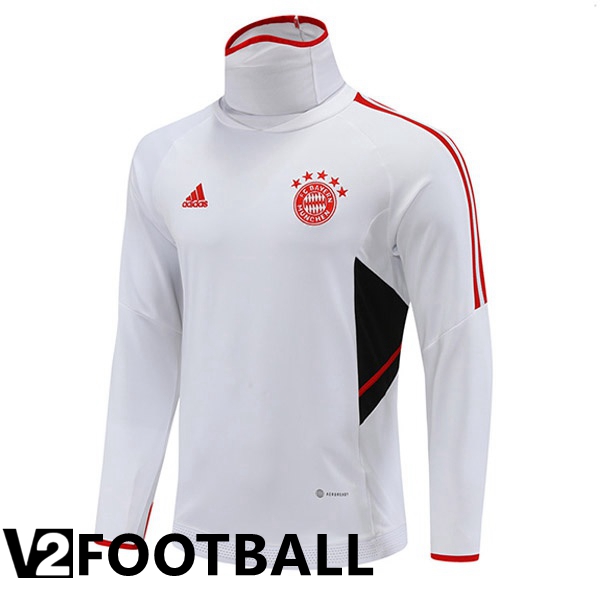 Bayern Munich High collar Training Sweatshirt White 2022/2023