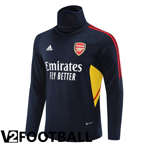 Arsenal High collar Training Sweatshirt Royal Blue 2022/2023