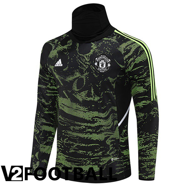 Manchester United High collar Training Sweatshirt Green 2022/2023