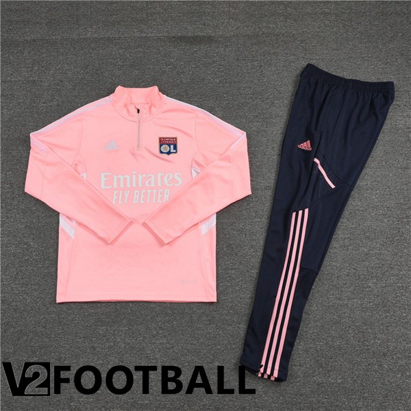 Olympique Lyon Training Tracksuit Pink 2022/2023