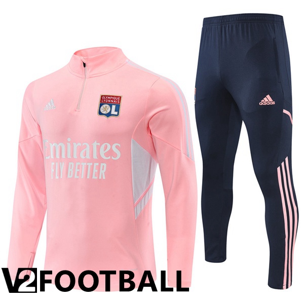 Olympique Lyon Training Tracksuit Pink 2022/2023