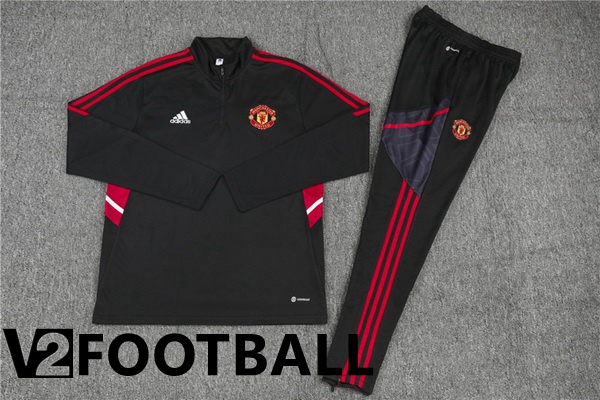 Manchester United Training Jacket Suit Black 2022/2023