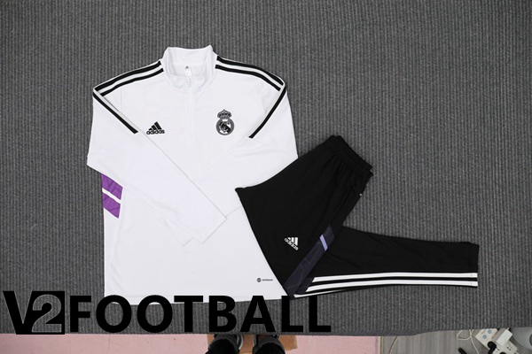 Real Madrid Training Jacket Suit White 2022/2023