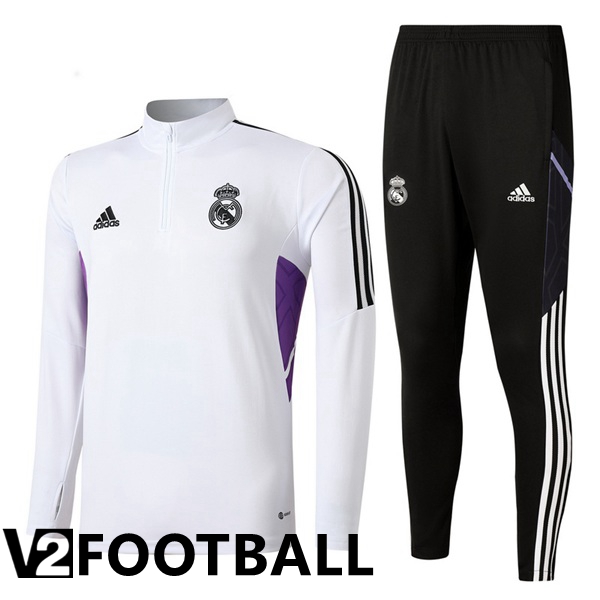 Real Madrid Training Jacket Suit White 2022/2023