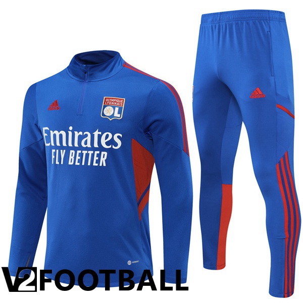 Olympique Lyon Training Jacket Suit Blue 2022/2023